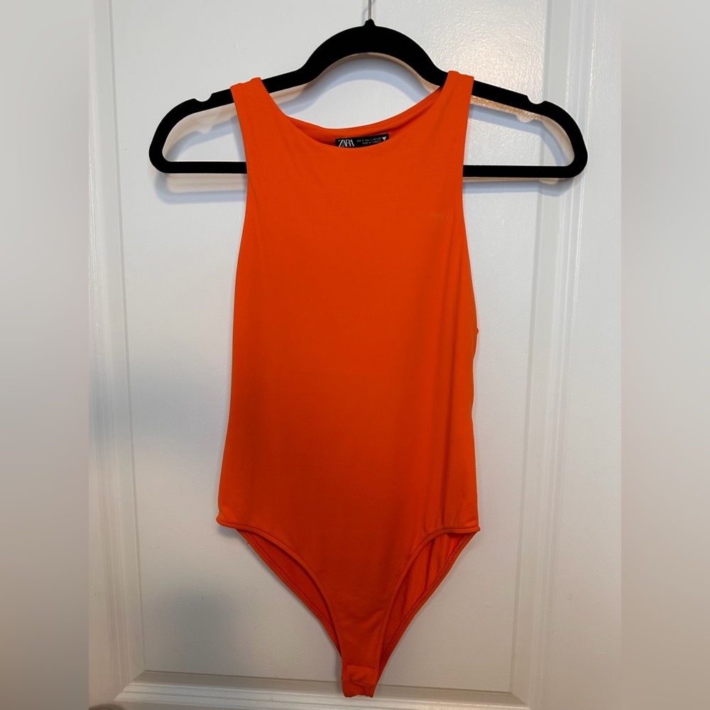 Zara Bright Orange women’s Bodysuit